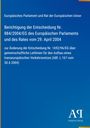 Text über EU-Entscheidungen, blaues Layout mit weißem Text, Logo unten rechts „Antiphon Verlag“.