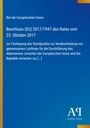 Text oben: "Rat der Europäischen Union". Text in der Mitte: "Beschluss (EU) 2017/1947". Unten rechts: "Antiphon Verlag" mit Logo.