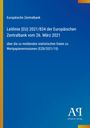 Leitlinie (EU) 2021/834 über statistische Daten zu Wertpapieremissionen, Europäische Zentralbank. Blaues Hintergrunddesign.