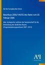 "Beschluss 2006/144/EG des Rates: Richtlinien für die Entwicklung des ländlichen Raums. Blau mit gelbem Rand."