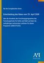 Text oben: "Rat der Europäischen Union". Großer Titel: "Entscheidung des Rates vom 29. April 2008". Unten Logo: "Antiphon Verlag".