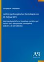Leitlinie der Europäischen Zentralbank vom 20. Februar 2014, über Inlandsgeschäfte der nationalen Zentralbanken. Blaues Design.