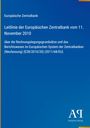 Europäische Zentralbank, Leitlinie vom 11. November 2010 über Rechnungslegungsgrundsätze, blauer Hintergrund.
