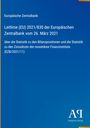 Text zur Leitlinie 2021/830 der Europäischen Zentralbank vor blauem Hintergrund, Logo des Antiphon Verlags in Weiß.