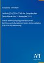 Text über Rechtsgrundsätze der EZB, dunkelblauer Hintergrund, Logo "AV" unten, gelber Streifen an der linken Seite.