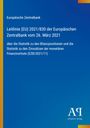 Leitlinie der EZB zur Statistik über Bilanzpositionen, veröffentlicht am 26. März 2021. Blaues Design mit Logos.