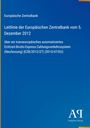 Text über die Leitlinie der Europäischen Zentralbank von 2012. Blaues Design, gelbe Akzente, Antiphon Verlag-Logo.
