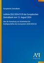 Text: Leitlinie (EU) 2024/3129 der EZB vom 13. August 2024. Blau mit gelber Leiste links. Unten rechts Logo Antiphon Verlag.