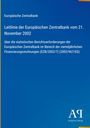 Europäische Zentralbank, Leitlinie vom 21. November 2002 zu statistischen Berichtsanforderungen. Logo unten rechts.