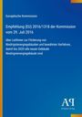 Text zur EU-Empfehlung von 2016 zu Niedrigstenergiegebäuden. Oben blau, gelber Streifen links, Logo unten rechts.