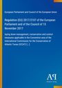 Regulation (EU) 2017/2107 über Maßnahmen für den Thunfischschutz. Blaues Cover, gelber Rand links, AR-Logo.