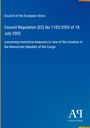 Text oben: "Council of the European Union", unten: "Antiphon Verlag", zentral Titel einer Verordnung. Hintergrund: Blau.