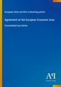 Text: "European Union and EEA contracting parties. Agreement on the European Economic Area. Consolidated text edition." Unten rechts ist ein Verlag-Logo auf blauem Hintergrund.
