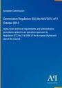 Text: "European Commission: Commission Regulation (EU) No 965/2012 of 5 October 2012". Blaues Cover mit gelbem Streifen.