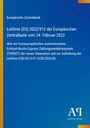 Leitlinie (EU) 2022/912 der Europäischen Zentralbank vom 24. Februar 2022. Blaues Design mit vertikalem gelben Streifen links.