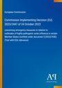 "European Commission: Implementing Decision (EU) 2023/2447 concerning avian influenza. Blaues Design, Logo unten rechts."