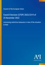 Council of the European Union, Entscheidung zu restriktiven Maßnahmen Haiti. Blaues Cover, Logo unten rechts.