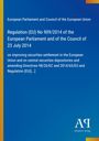 Titel: Regulation (EU) No 909/2014. Europäisches Parlament. Blaues Design, gelber Rand links. Logo: Antiphon Verlag.