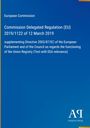 Titel: "Commission Delegated Regulation (EU) 2019/1122 of 12 March 2019", Europäische Kommission, blauer Hintergrund.