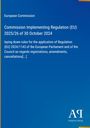 Cover in Blau mit Titel: "Commission Implementing Regulation (EU) 2025/26 of 30 October 2024". Links oben EU-Logo.