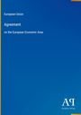 "European Union Agreement on the European Economic Area", blauer Hintergrund, "Antiphon Verlag" Logo unten.