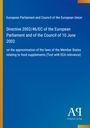 Text zur EU-Richtlinie 2002/46/EG über Nahrungsergänzungsmittel. Hintergrund in Blau mit einem Verlagslogo unten rechts.