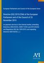 Text über EU-Richtlinie 2015/2366 zu Zahlungsdiensten. Blau mit farbigem Randstreifen. Unten Logo von "Antiphon Verlag".
