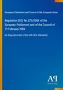 "Regulation (EC) No 273/2004" auf blauem Grund. Weißer Text. Logo "AR" von Antiphon Verlag unten rechts.