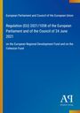 Titel eines Dokuments über eine EU-Verordnung von 2021. Blauer Hintergrund mit farbigem Rand und Logo.