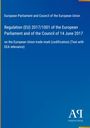 Text: "Regulation (EU) 2017/1001 of the European Parliament and of the Council of 14 June 2017." Blaues Cover, Verlag-Logo unten.