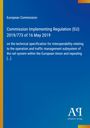 Text: "Commission Implementing Regulation (EU) 2019/773 of 16 May 2019". Blaues Cover mit gelbem Rand rechts oben.