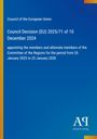 Council Decision (EU) 2025/71, 10 Dec 2024, blue Hintergrund, gelber Rand links, Logo unten rechts.