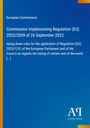 Titel: "Commission Implementing Regulation (EU) 2023/2059 of 26 September 2023". Blauer Hintergrund, weißer Text.