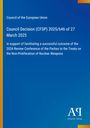 "Council of the European Union" und "Council Decision (CFSP) 2025/646 of 27 March 2025" stehen zentral. Rechts unten ein Logo.