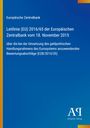 Titel: "Leitlinie (EU) 2016/65 der Europäischen Zentralbank vom 18. November 2015" auf blauem Hintergrund. Logo unten rechts.
