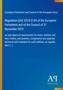 Text zur Verordnung (EU) 2019/2144 zu Typgenehmigungen für Fahrzeuge. Blaues Cover, Logo: Antiphon Verlag.