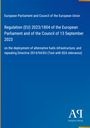 EU Regulation (EU) 2023/1804 über alternative Kraftstoffinfrastruktur. Blaues Design, Antiphon Verlag Logo.