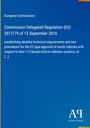 Text der EU-Kommission über Regulierung 2017/79; blauer Hintergrund mit weißem Text; Verlag: Antiphon Verlag.