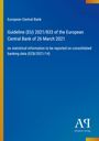 Europäische Zentralbank, Leitlinie (EU) 2021/833 vom 26. März 2021, statistische Bankdaten, blau-gelbes Design, AQ-Logo.