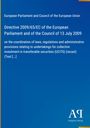 Text: Directive 2009/65/EC, European Parliament, UCITS. Blaues Cover, sehr formelles Layout, Titel und Untertitel in Weiß.
