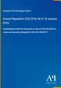 Council Regulation (EU) 2016/44, Maßnahmen zu Libyen 2016; blauer Hintergrund, "Antiphon Verlag" unten rechts.