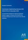 Text: "Commission Implementing Decision (EU) 2023/2723 of 6 December 2023". Blaues Layout mit vertikalem gelbem Streifen.