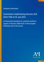"European Commission: Commission Implementing Decision (EU) 2023/1586 of 26 July 2023" in weißer Schrift auf blauem Hintergrund.