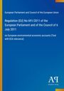 Regulation (EU) No 691/2011 über Umweltwirtschaftskonten; blauer Hintergrund mit gelbem Rand; weißer Text.