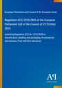 Regulation (EU) 2024/2865 des Europäischen Parlaments, Änderung der Verordnung (EG) Nr. 1272/2008. Blauer Hintergrund.