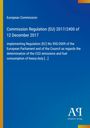 EU-Verordnung 2017/2400 vom 12. Dezember 2017 zur Bestimmung von CO2-Emissionen. Unterer Rand mit einem Logo.