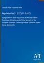 Text: "Council of the European Union. Regulation No 31 (EEC), 11 (EAEC). Antiphon Verlag." Blaues Cover, schlichtes Design.