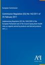 Text oben: "European Commission"

Darunter: Titel der Verordnung und Details.

Rechts unten: "Antiphon Verlag" Logo. Hintergrund: Blau.