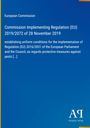 Text über EU-Verordnung für Schutzmaßnahmen gegen Schädlinge, herausgegeben von der Europäischen Kommission. Logo unten rechts.