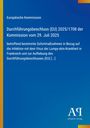 Text über EU-Durchführungsbeschluss zu Lumpy-skin-Krankheit. Blau mit Logo unten rechts. Links gelber Streifen.
